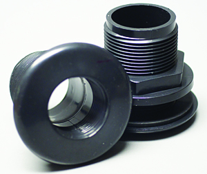 Tank Adapter 1" Thread by Slip AKA Bulkhead Black
