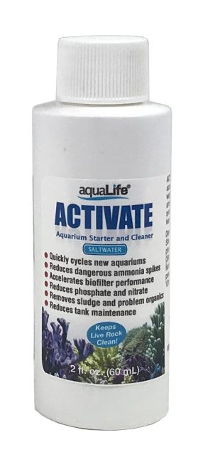 AquaLife Activate Saltwater 2oz Aquarium Starter and Cleaner