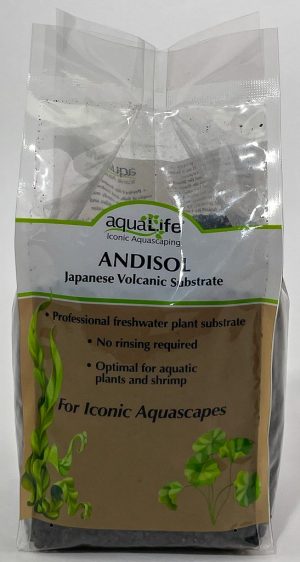 aquaLife ANDISOL 1L Coarse Black Japanese Volcanic Substrate soil price is per 1L bag. 10/cs