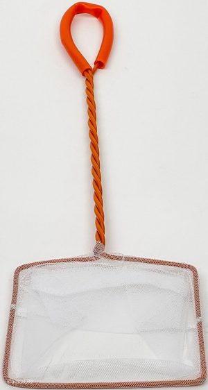 aquaLife 5" Aquarium Fish Net Orange & White