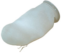 4" x 8" 200 Micron Felt Filter Sock with Plastic RingAL