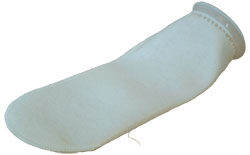 7" x 16" 300 Micron Mesh Filter Sock with Plastic Ring