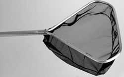 Triangle Skimmer Net 1/8 White 4ft Handle 15x12x3 in